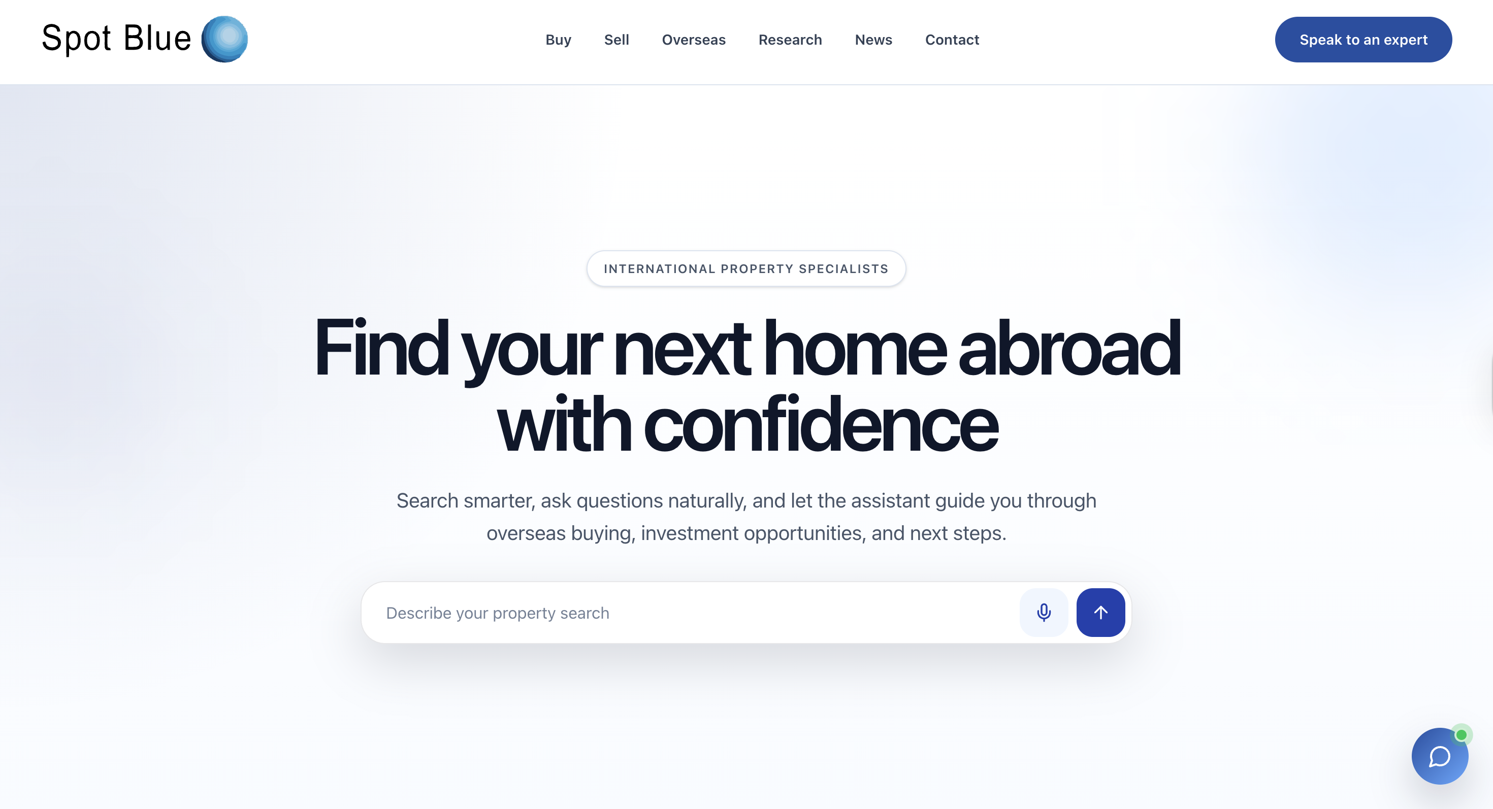 Yield-powered property search on an estate agent's homepage